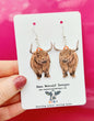 Bespoke farm themed Highland cow earrings with sterling silver hooks- choice of designs- Highland cow earrings- Quirky earrings