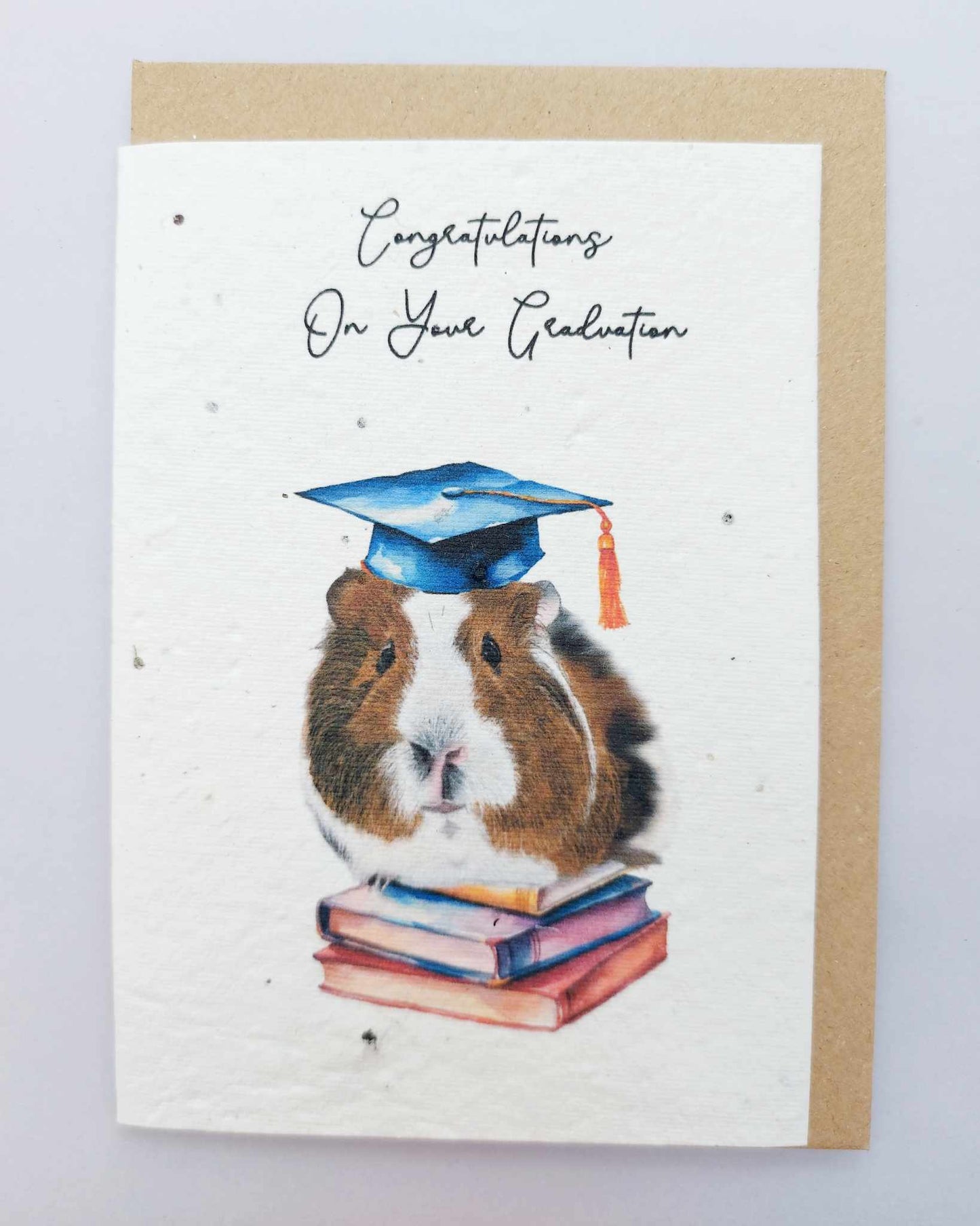 PLANTABLE Guinea pig  Graduation Seed Cards  - Eco and VEGAN friendly Wildflower cards - Seed paper cards  - Plantable graduation cards