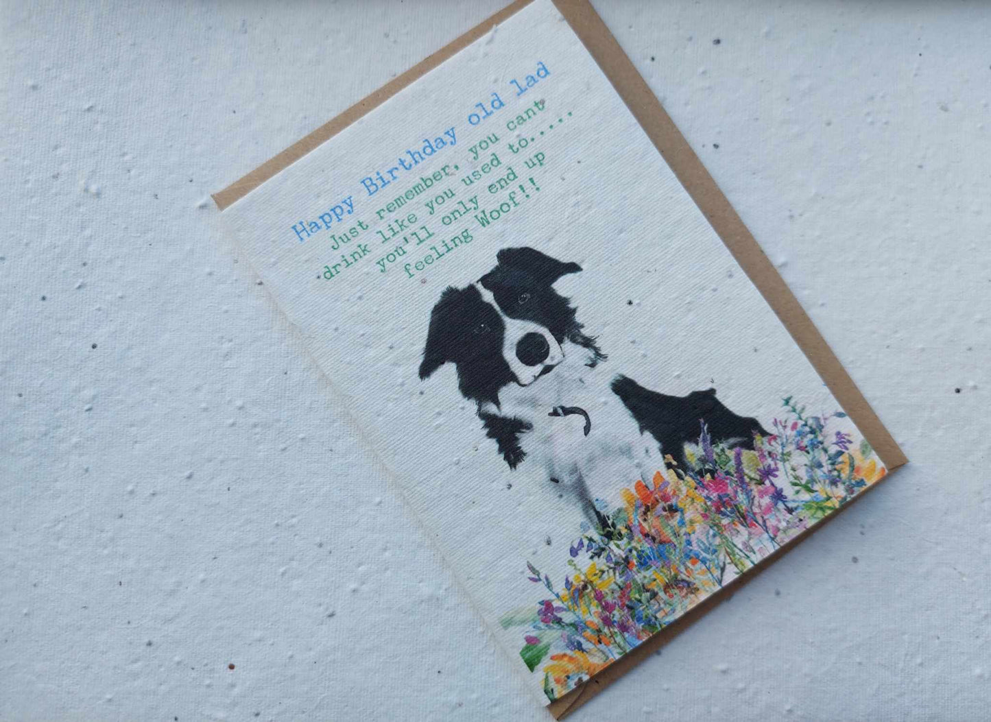 PLANTABLE Funny Birthday Seed Cards-Eco Friendly-Wildflower cards -Seed paper cards-Plantable cards-Funny Card for her-Card for him-Sheepdog