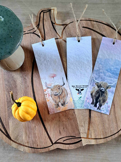 Pack of 2 Plantable Wildflower Bookmarks | Eco-Friendly Gift | Corporate gifts | Emma Metcalf Designs | Sustainable Seed Paper Bookmark