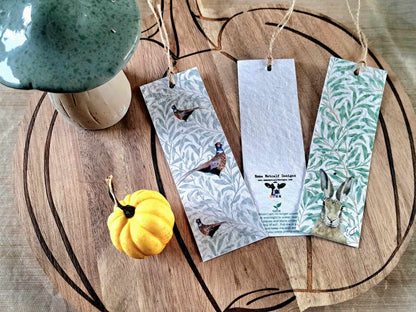 Pack of 2 Plantable Wildflower Bookmarks | Eco-Friendly Gift | Corporate gifts | Emma Metcalf Designs | Sustainable Seed Paper Bookmark