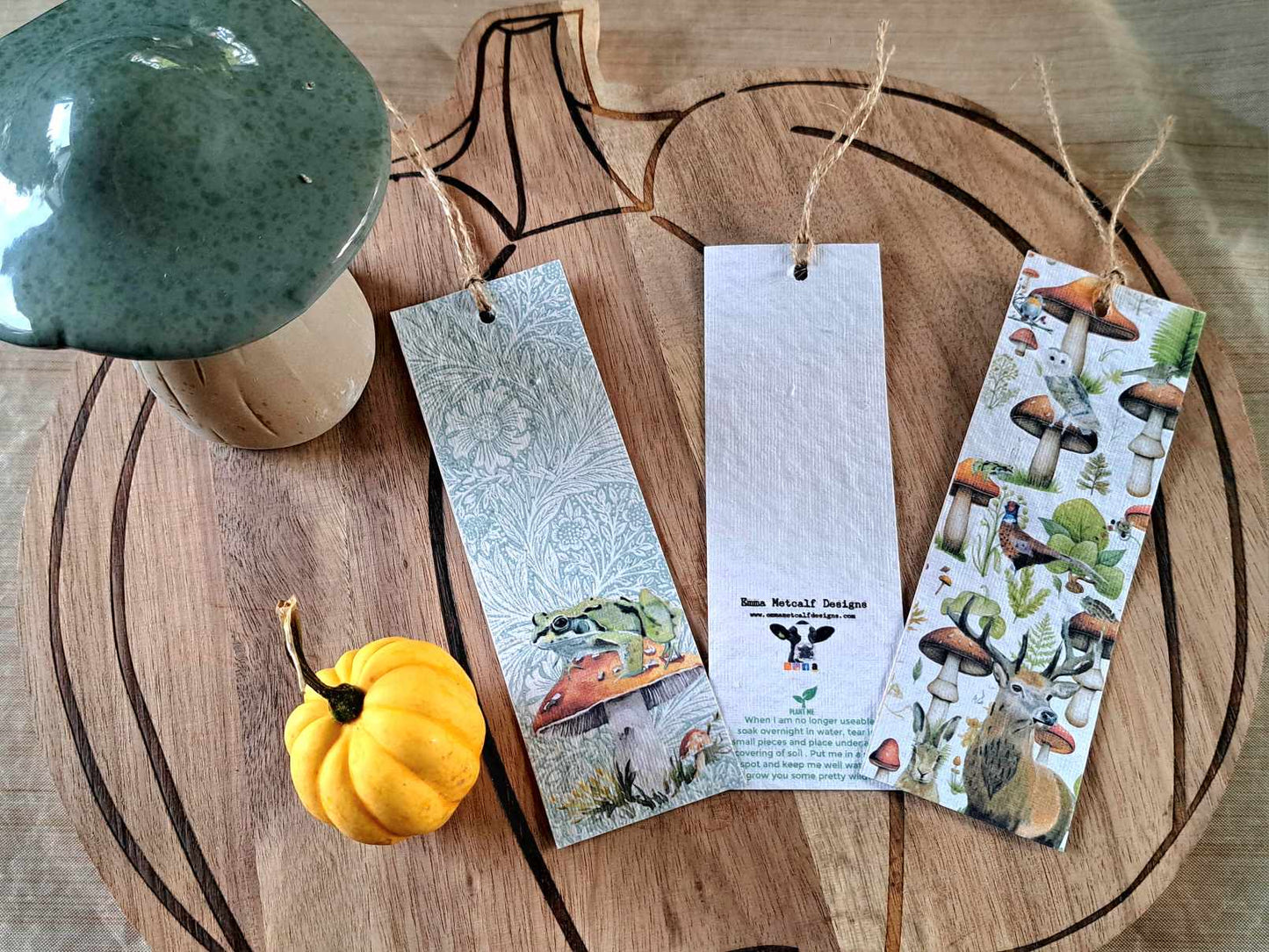 Pack of 2 Plantable Wildflower Bookmarks | Eco-Friendly Gift | Corporate gifts | Emma Metcalf Designs | Sustainable Seed Paper Bookmark