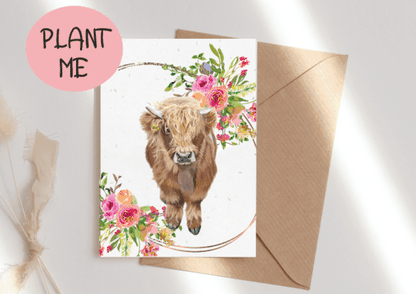 Pack of 5 plantable A6 seed note cards with envelopes