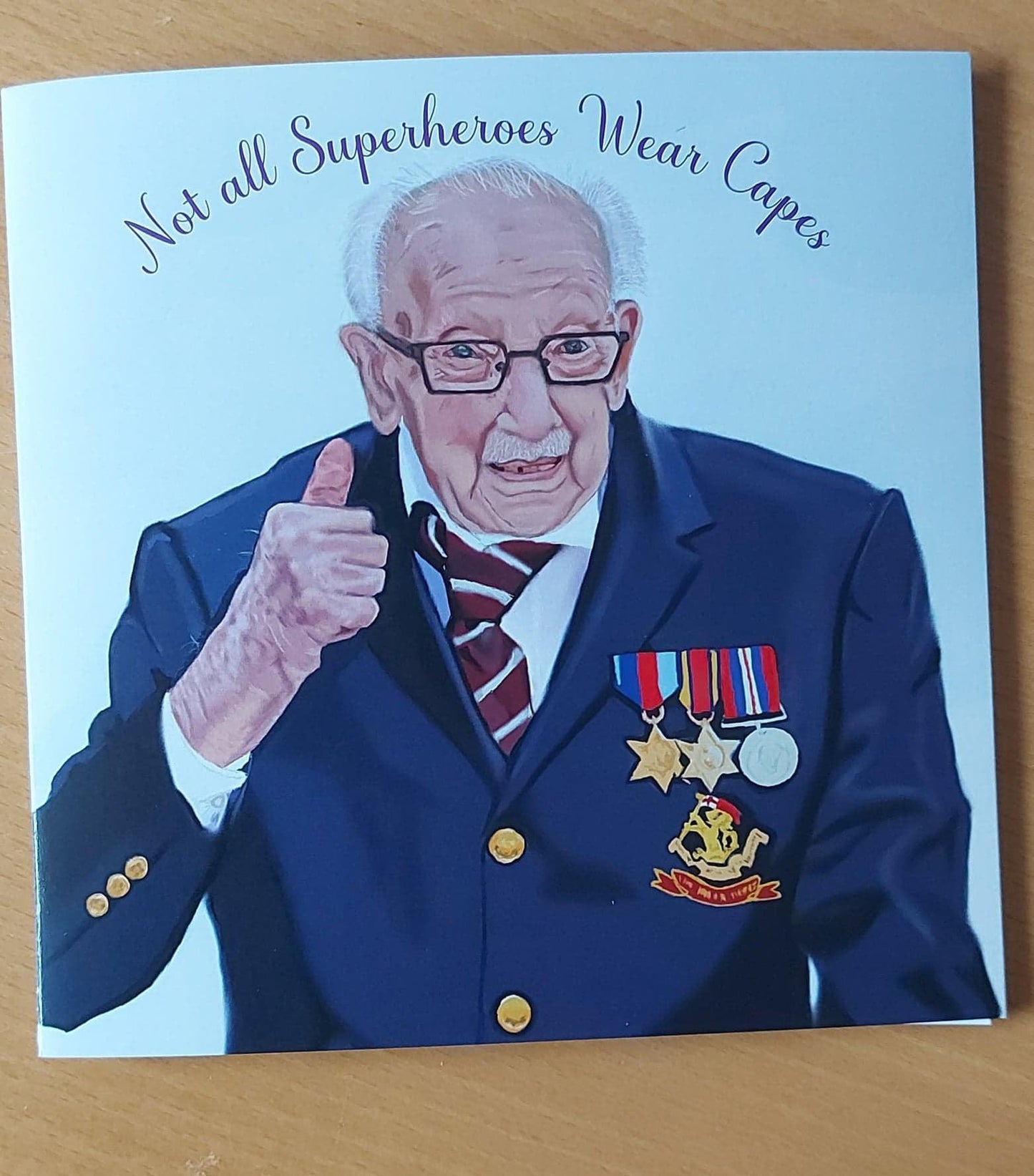 NHS Hero-Captain Tom Moore - Pride of Britain -Walk on- Greetings cards Brighter days birthday card - Thinking of you -  handmade cards